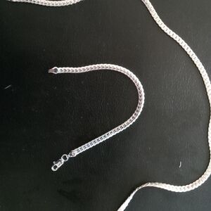 Silver 925 Set Of 20' Necklace & 8' Bracelet
